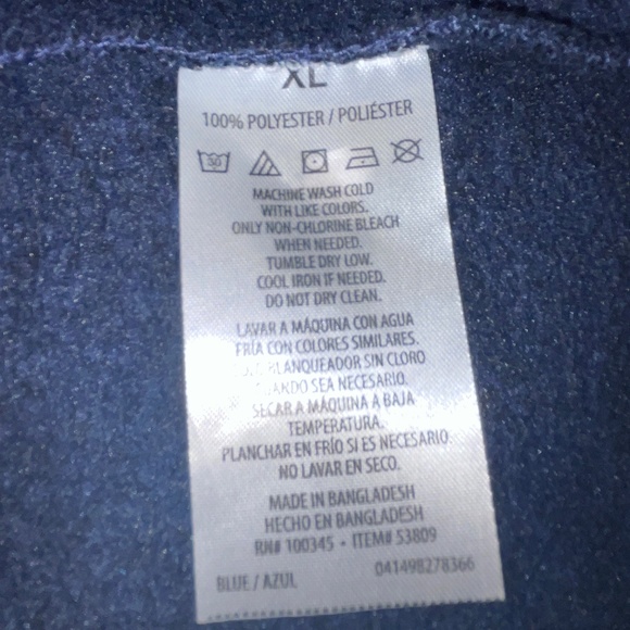 Men's collared quarter zip blue sweatshirt XL by Royal Class in Exc Condition - Picture 9 of 10